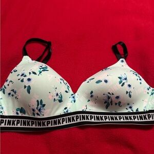 PINK Victoria's Secret Mint Floral Bra